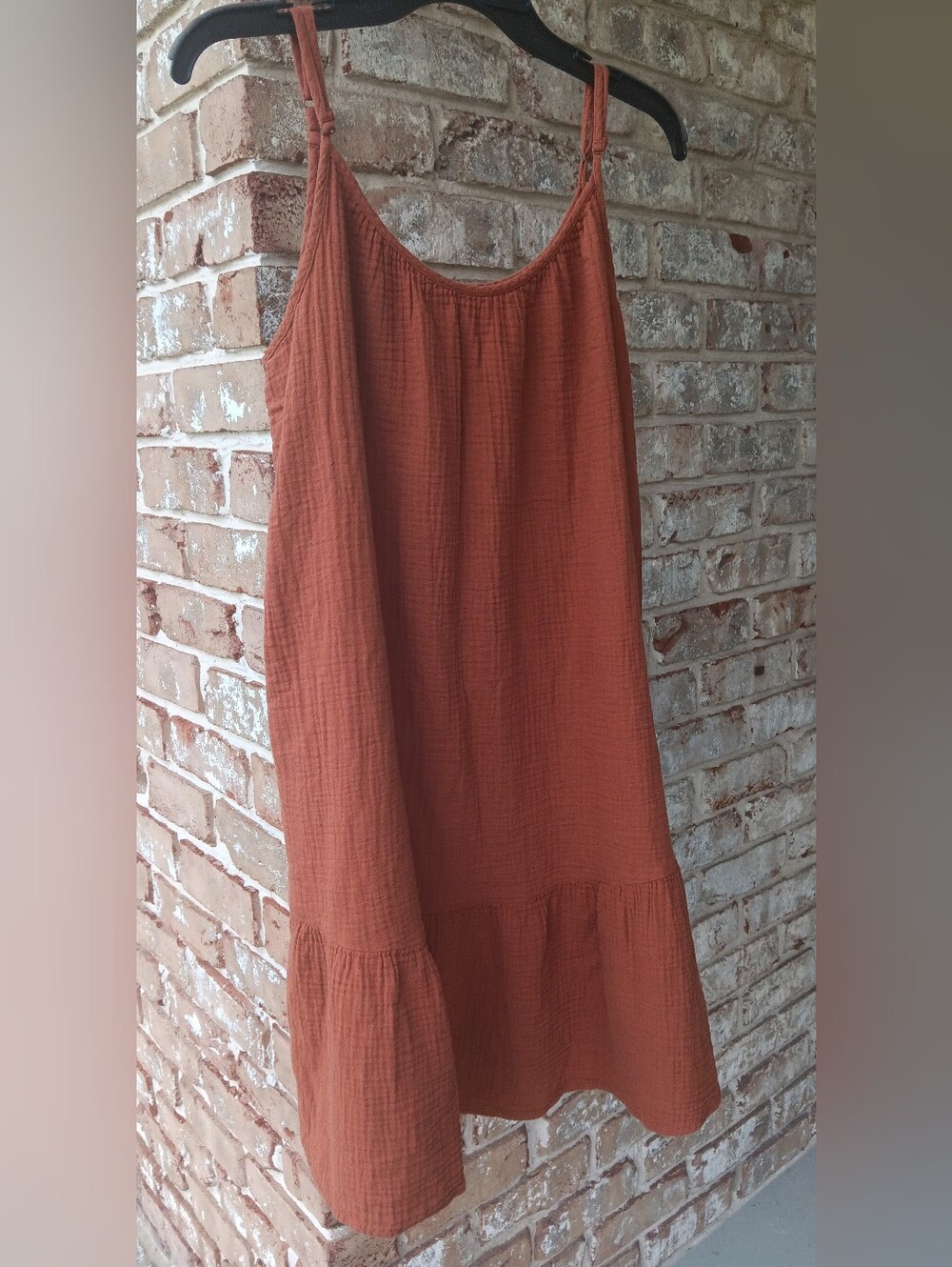 Cotton Gauze Spaghetti-Strap Sundress